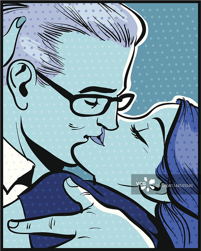 亲吻的男人和女人图片素材