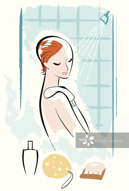 女人淋浴图片素材