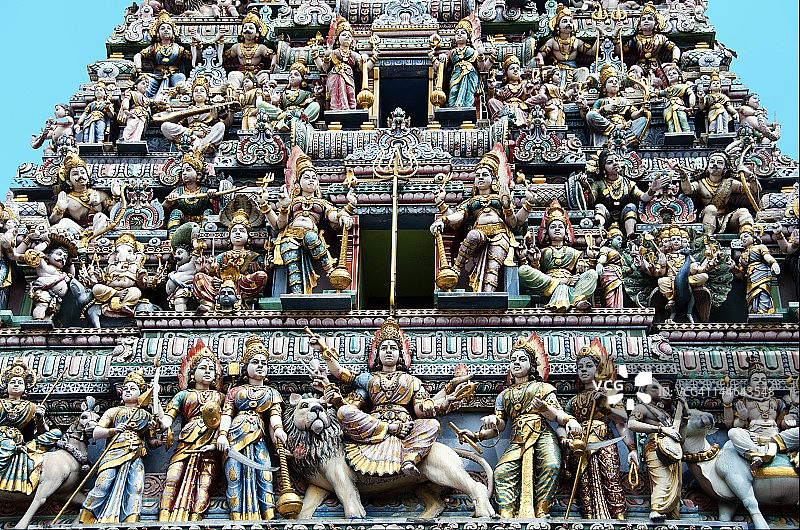 维拉玛卡里亚曼寺的德拉威建筑图片素材