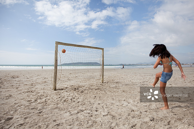 少女进球图片素材