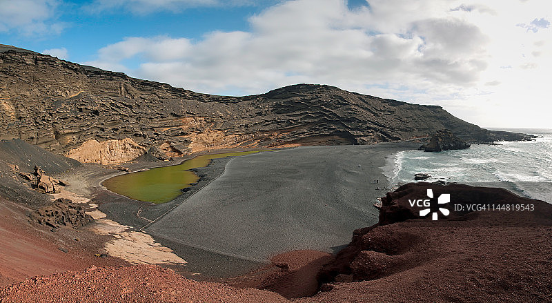 绿色的湖图片素材