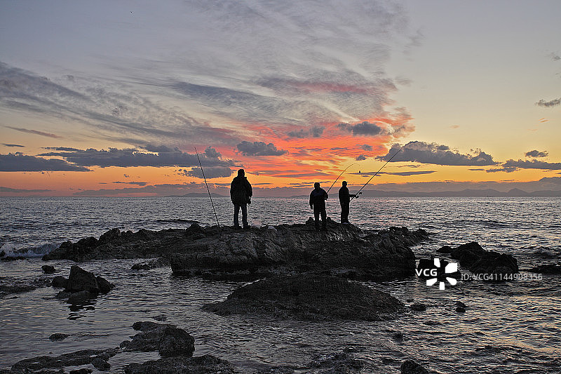 人们在享受钓鱼图片素材