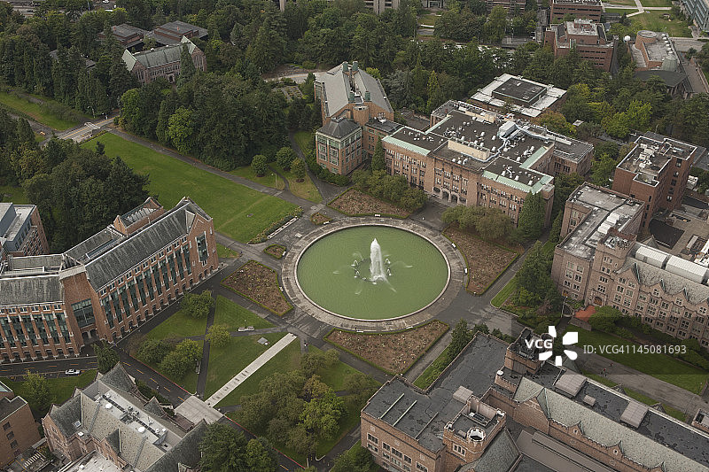 西雅图华盛顿大学鸟瞰图图片素材