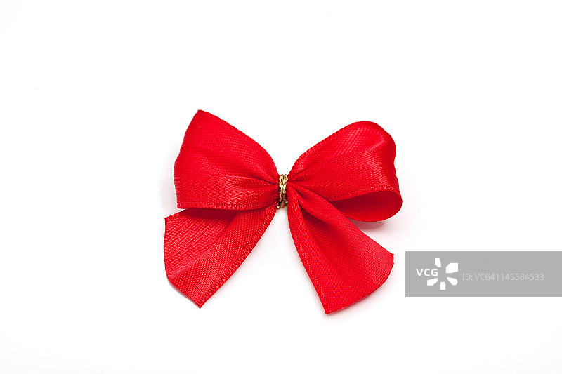 红色缎带蝴蝶结图片素材