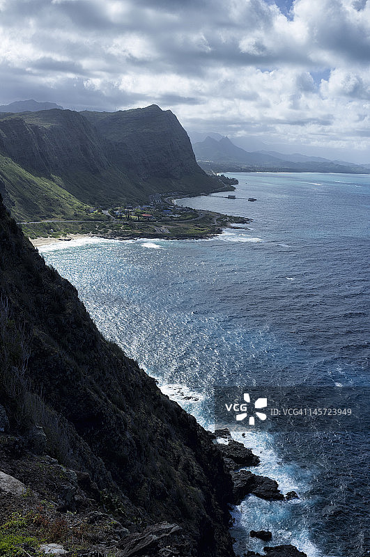 从马卡普吾角到马卡普吾海滩公园的景色图片素材