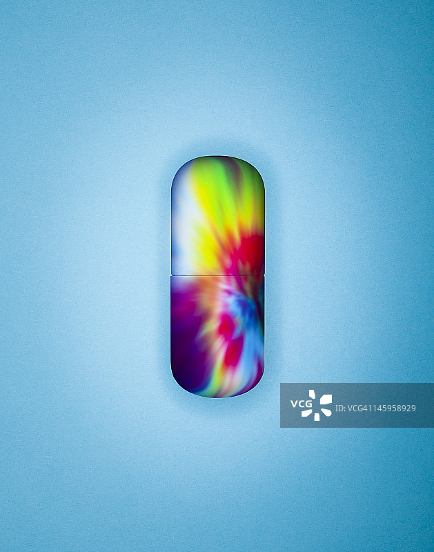 扎染胶囊图片素材