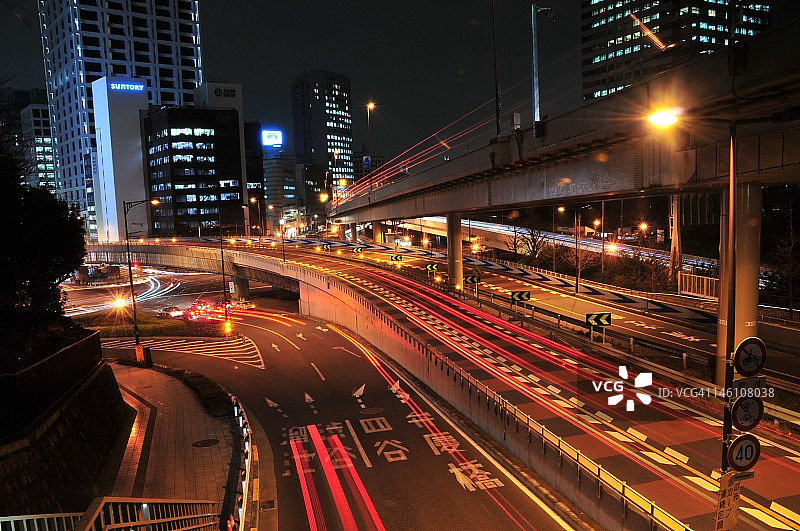 永田町高速公路夜景图片素材
