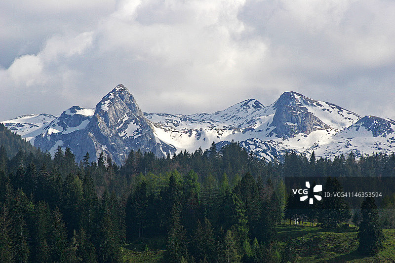 奥地利萨尔茨堡巴德加斯坦的景观图片素材