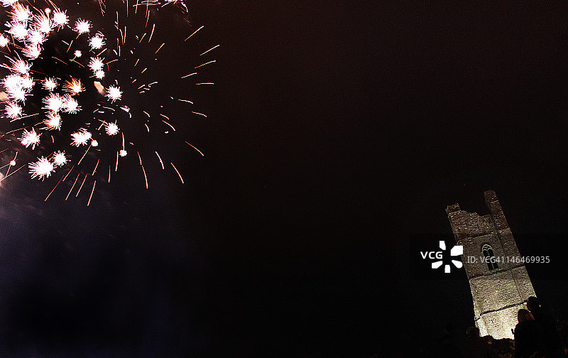 特里姆城堡烟花秀图片素材