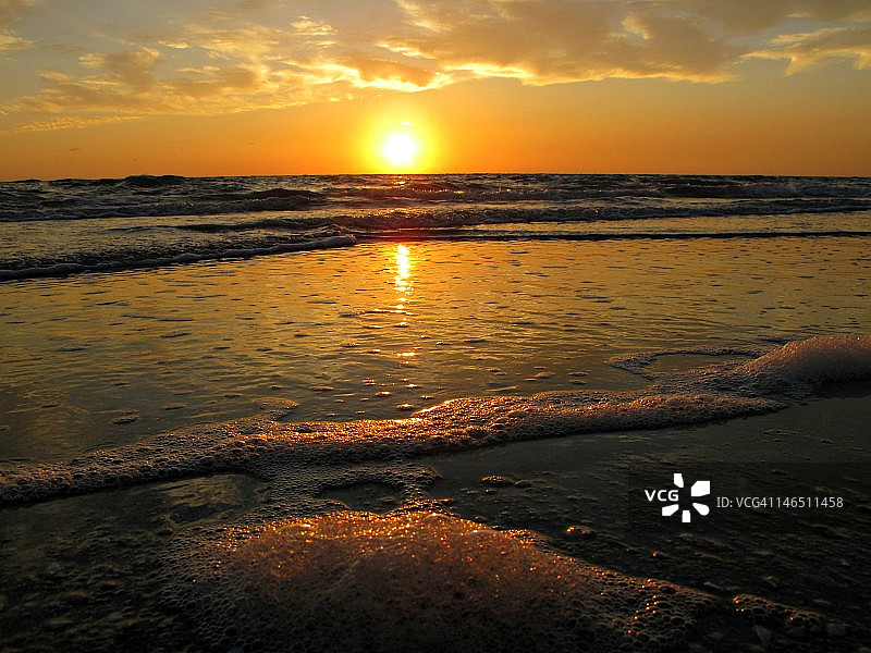 日落时分的墨西哥湾图片素材