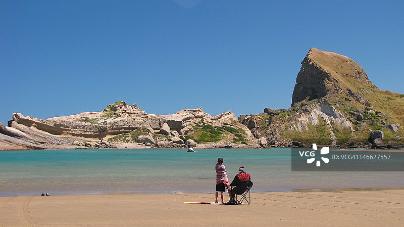 新西兰的Castlepoint夏季风光图片素材