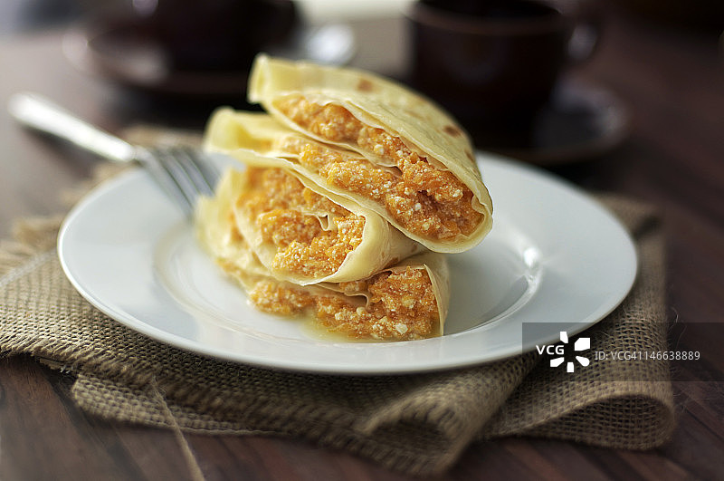 意大利乳清干酪南瓜可丽饼图片素材