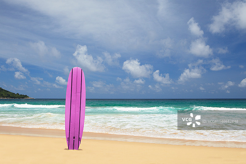 鲜艳的紫色冲浪板图片素材