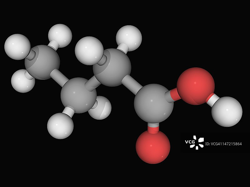 丁酸分子图片素材