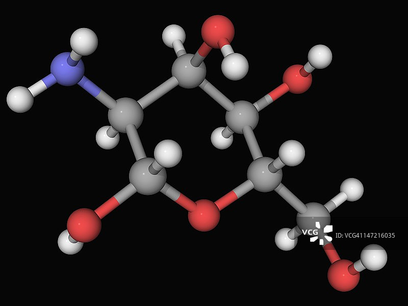 葡萄糖胺分子图片素材
