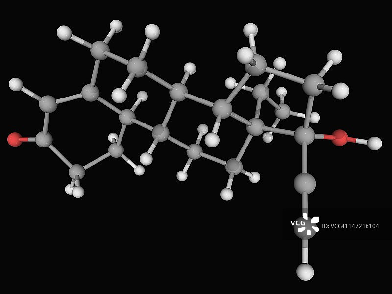 左炔诺孕酮药物分子图片素材