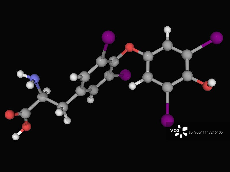 左旋甲状腺素药物分子图片素材