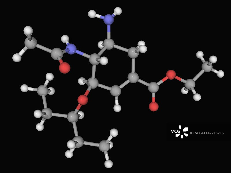 奥司他韦药物分子图片素材