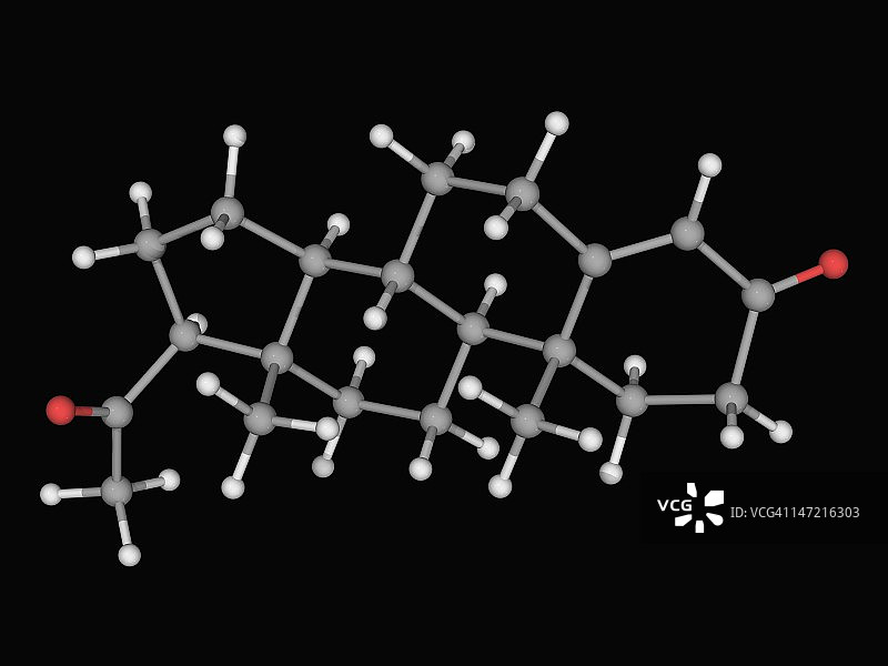 黄体酮激素分子图片素材