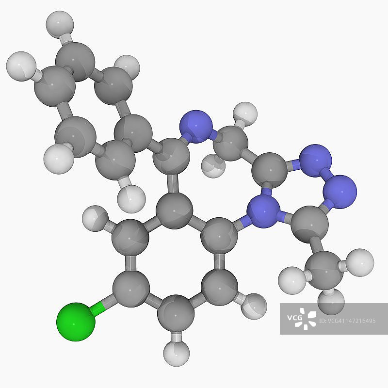 阿普唑仑药物分子图片素材