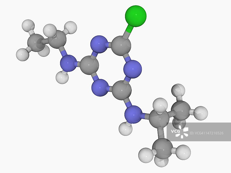 莠去津除草剂分子图片素材