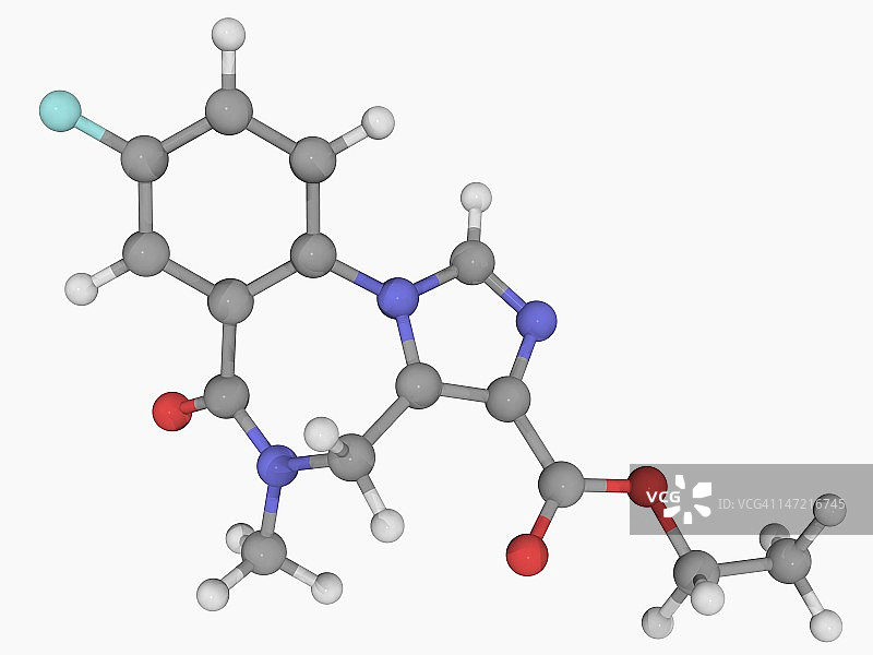 氟马西尼药物分子图片素材