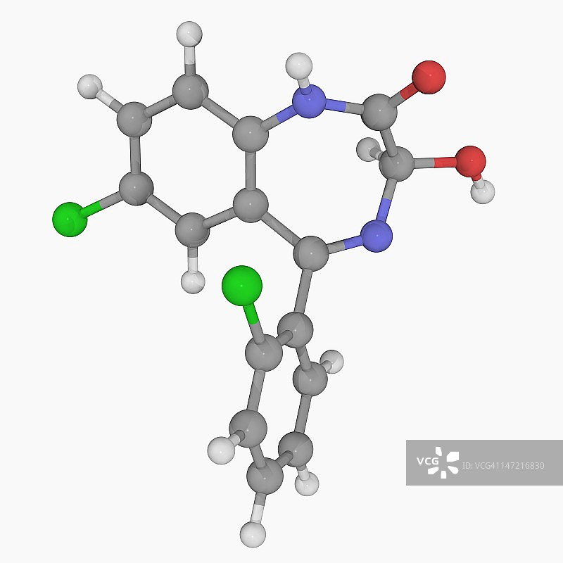 劳拉西泮药物分子图片素材