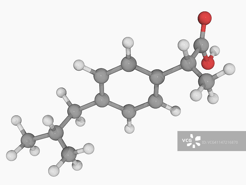 布洛芬药物分子图片素材