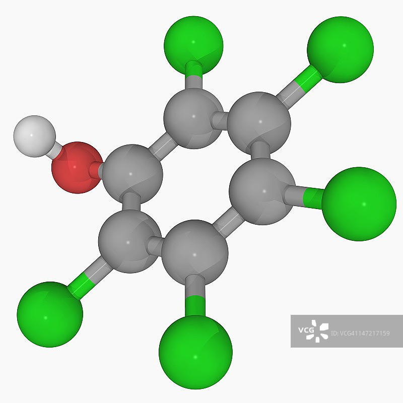 五氯苯酚分子图片素材