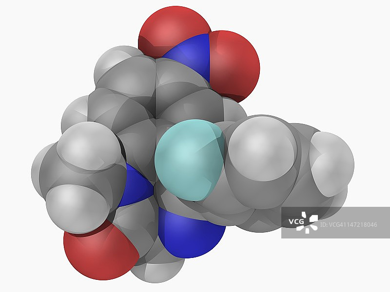 氟硝西泮药物分子图片素材