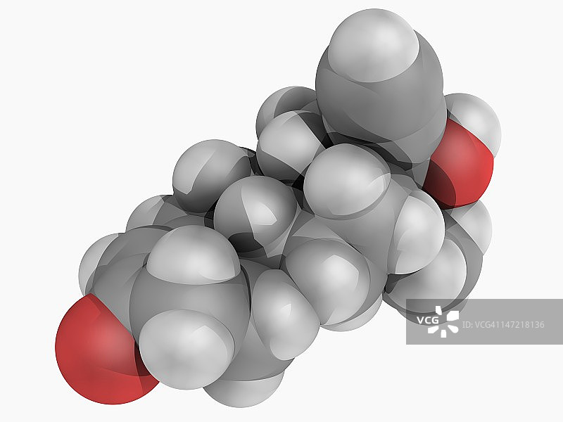 左炔诺孕酮药物分子图片素材