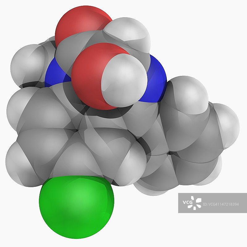 替马西泮药物分子图片素材