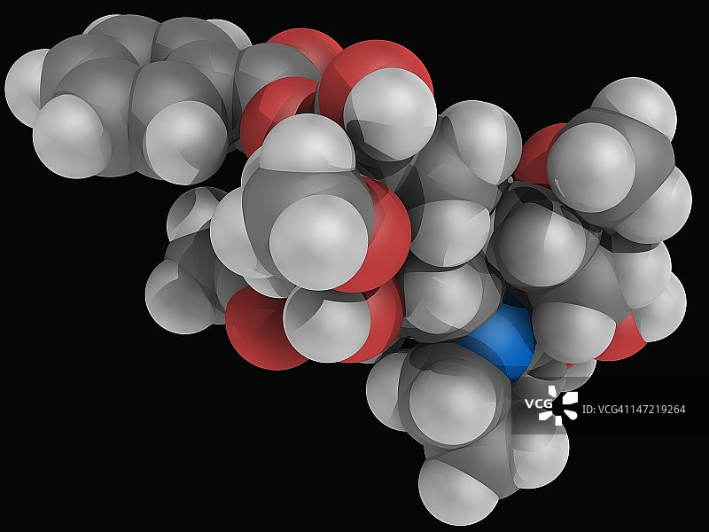 乌头碱毒素分子图片素材