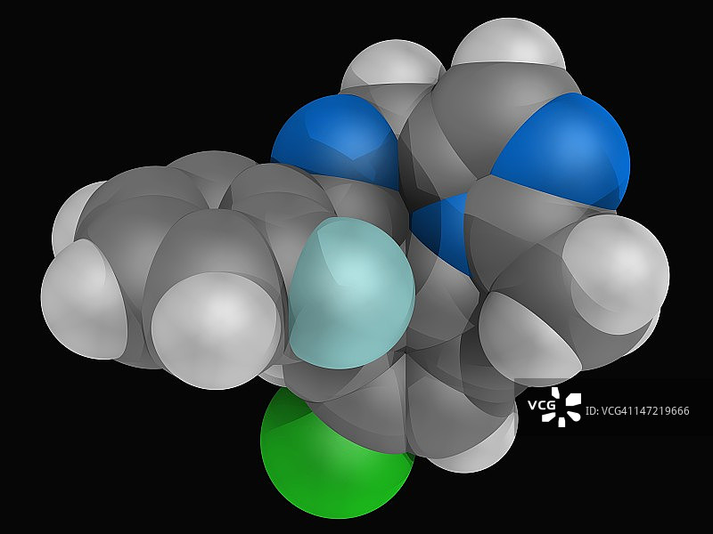 咪达唑仑药物分子图片素材