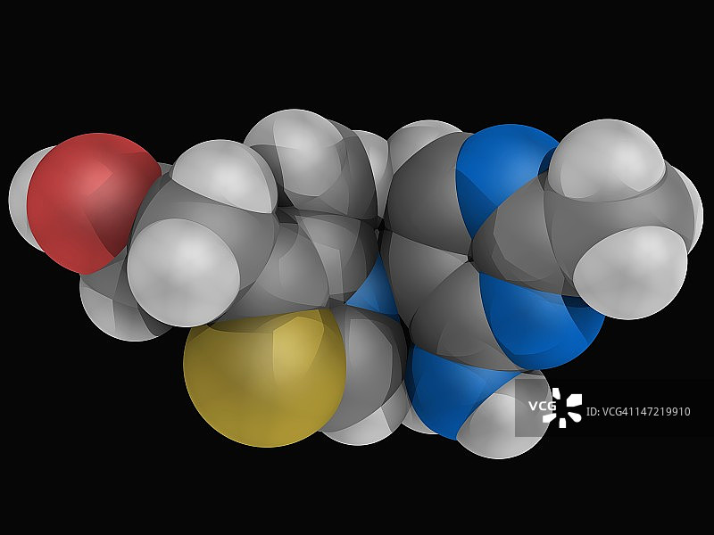 维生素B1（硫胺素）分子图片素材
