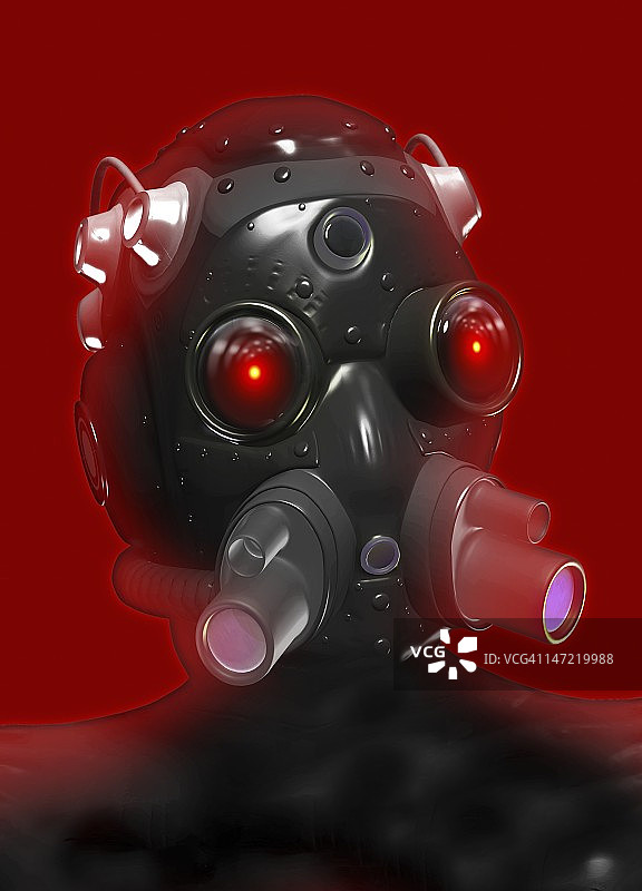 军用面具概念艺术作品图片素材