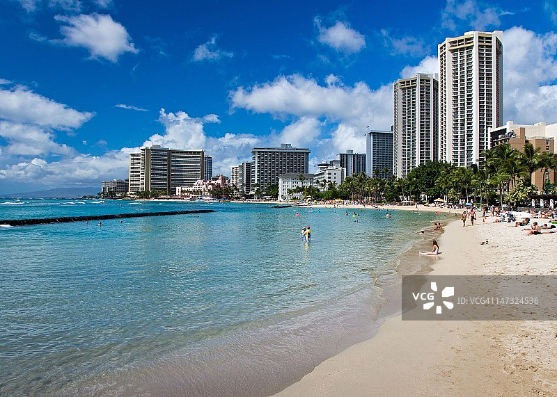 威基基海滩图片素材