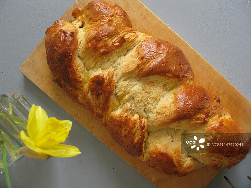 辫子酵母面包图片素材