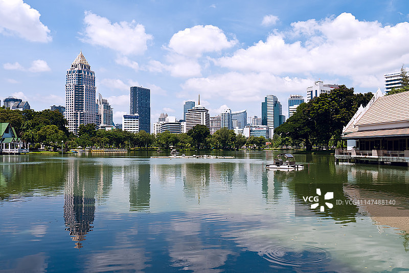 伦披尼公园和是隆商业区图片素材