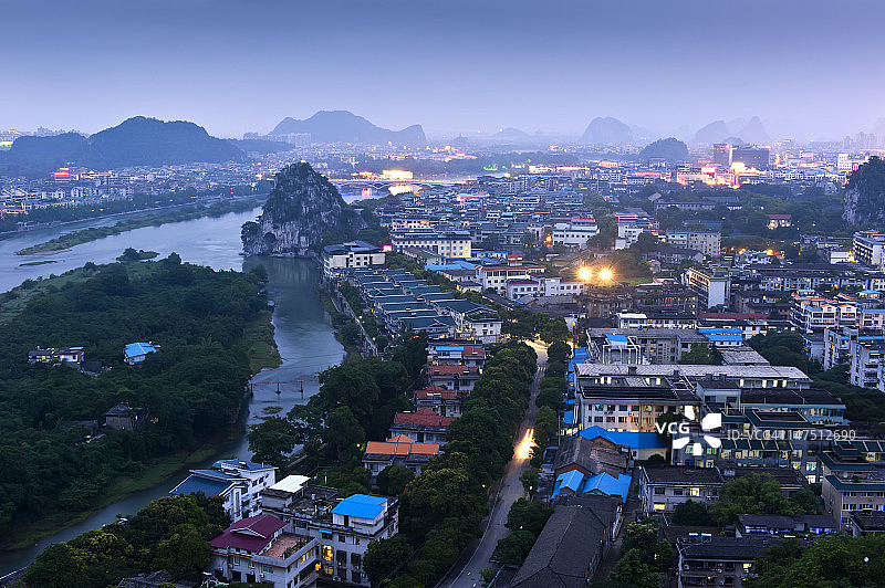 桂林城市风光图片素材