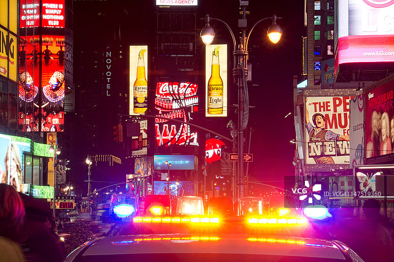 时代广场的警察图片素材