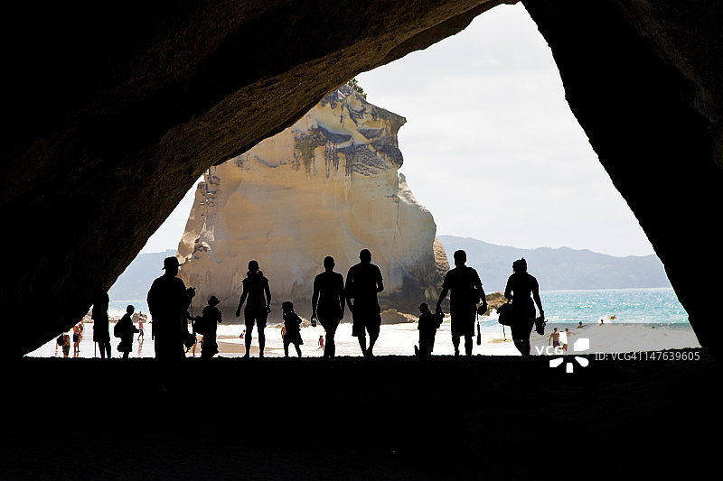 教堂湾剪影图片素材