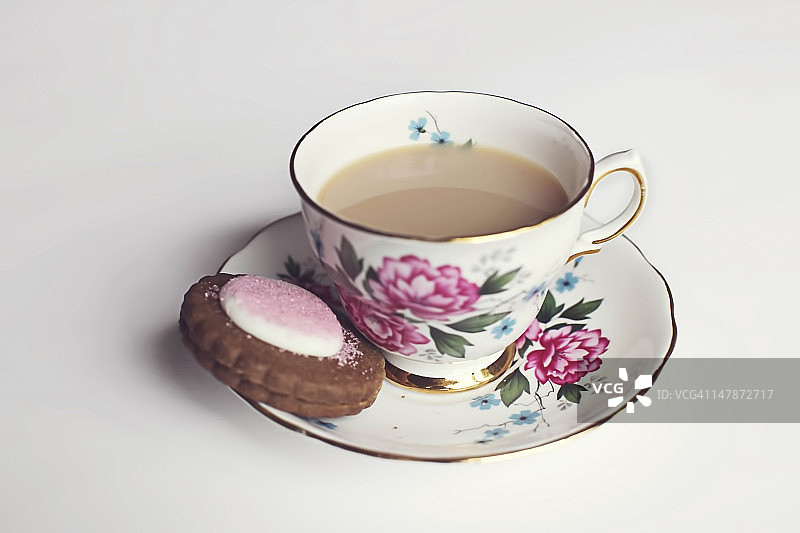 一杯茶和饼干图片素材