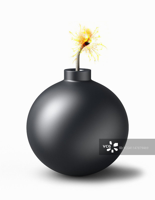 带燃烧引信的炸弹图片素材