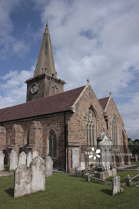 圣马丁教区教堂，位于泽西岛圣马丁图片素材