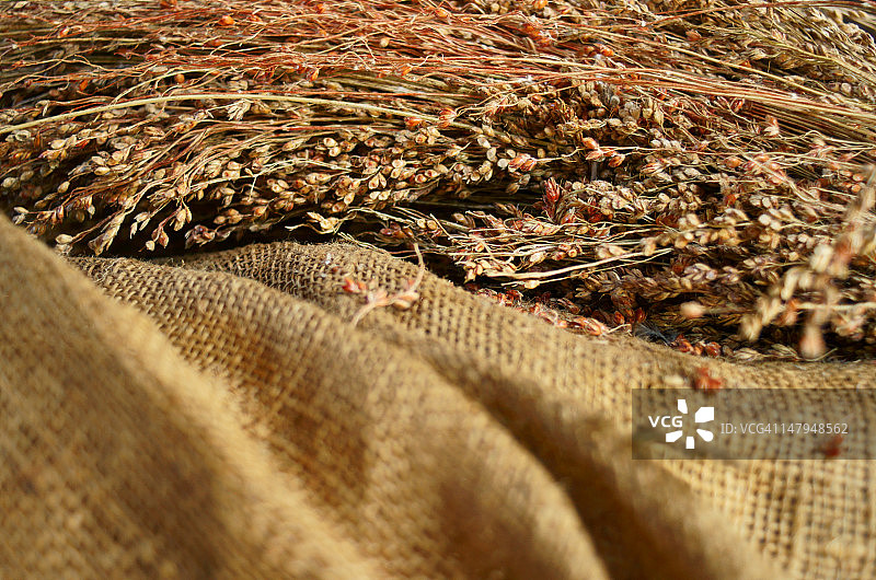 稻草和粗麻布图片素材