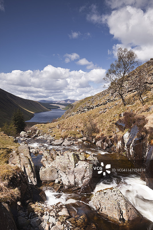 苏格兰边境的塔拉水库图片素材