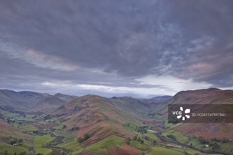 从哈林费尔看到的马丁代尔公共区和博雷代尔图片素材