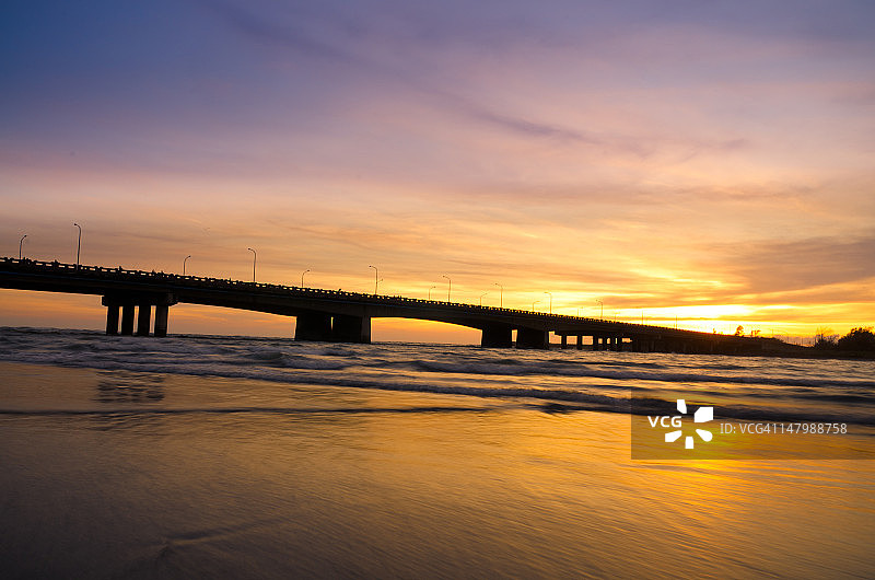 中国台湾台南市四草大桥图片素材