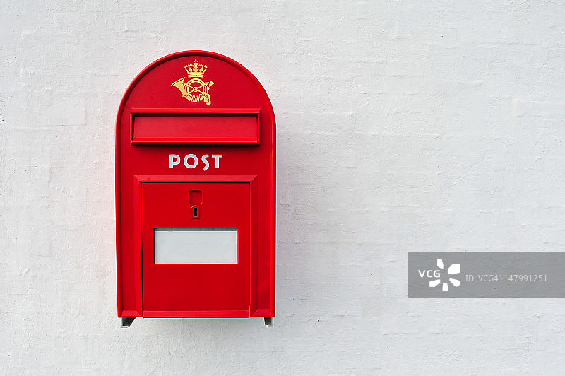丹麦红色邮筒图片素材
